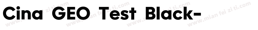 Cina GEO Test Black字体转换